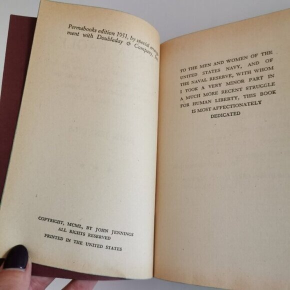 1951 The Sea Eagles Book Vintage Pulp Romance Navy Permabooks P133 American Rev - Picture 7 of 10